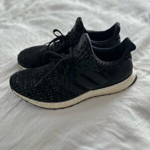 Adidas Ultra Boost Black and White Running Shoes